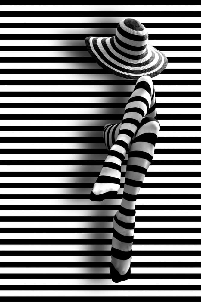 Striped Fashion Illusion by Erhard Batzdorf — canvas wall art