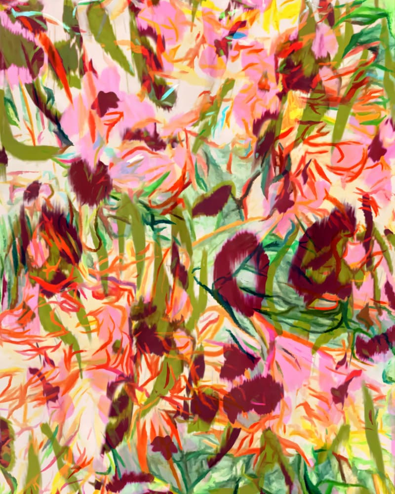 Vibrant Floral Abstract by Uma Gokhale — canvas wall art