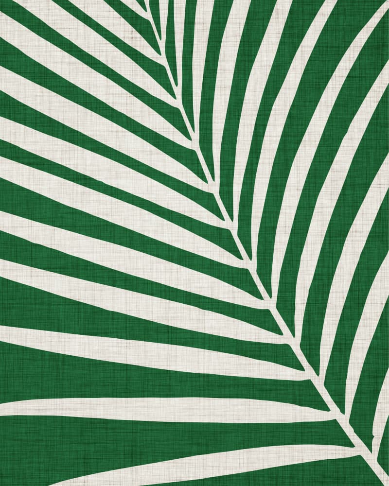 Emerald Palm Frond by Kristian Gallagher — canvas wall art