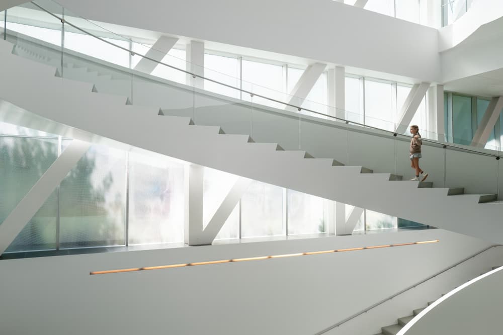 Modern Staircase Ascent by Michel Groleau — canvas wall art