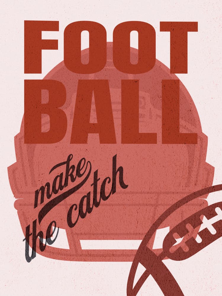 Football Make The Catch by Pictufy Studio IV — canvas wall art