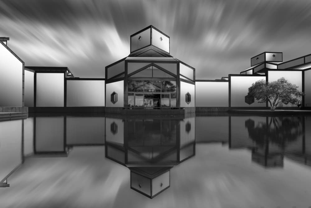 Zen Architecture Reflection by HAN XIAOBEI — canvas wall art