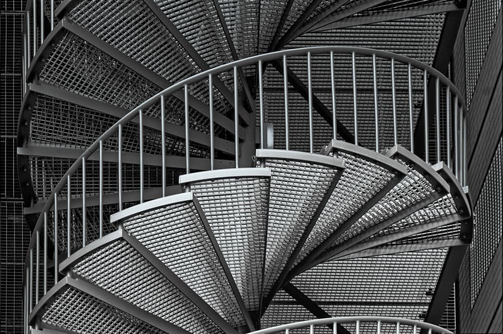 Modern Steel Spiral by Henk van Maastricht — canvas wall art