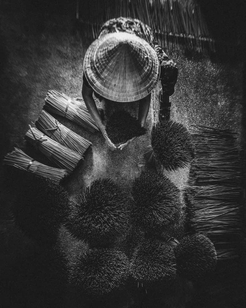 Artisan Making Bundles by ADIREK M — canvas wall art