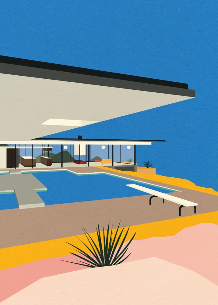 La Stahl House by Rosi Feist — canvas wall art