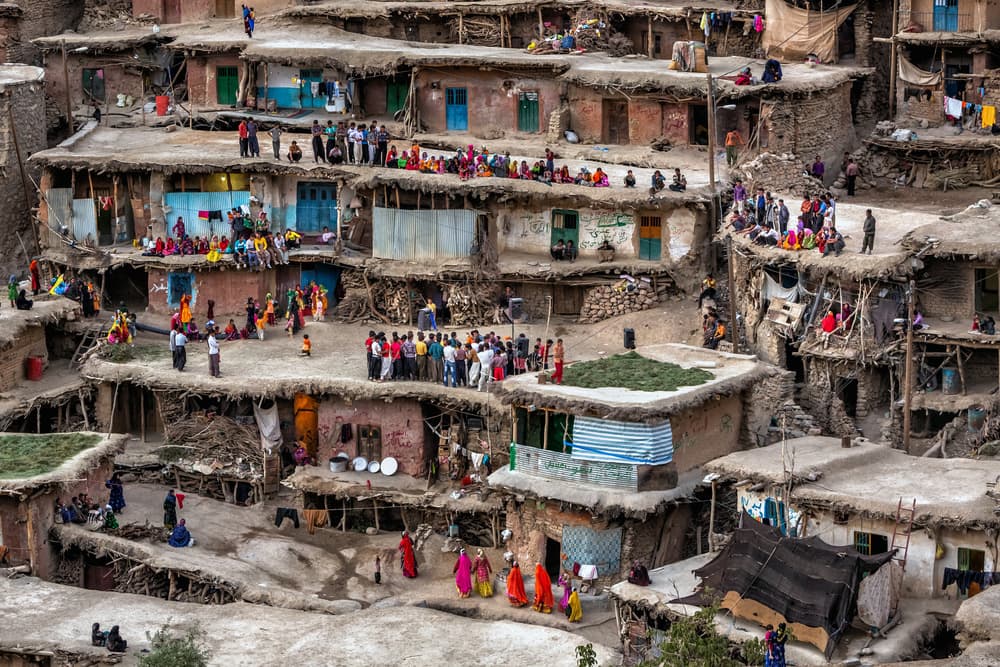 Hillside Village Life by Mohammadreza Momeni — canvas wall art