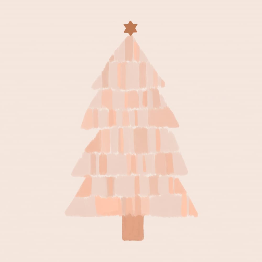 Soft Pastel Christmas Tree by Orara Studio — canvas wall art