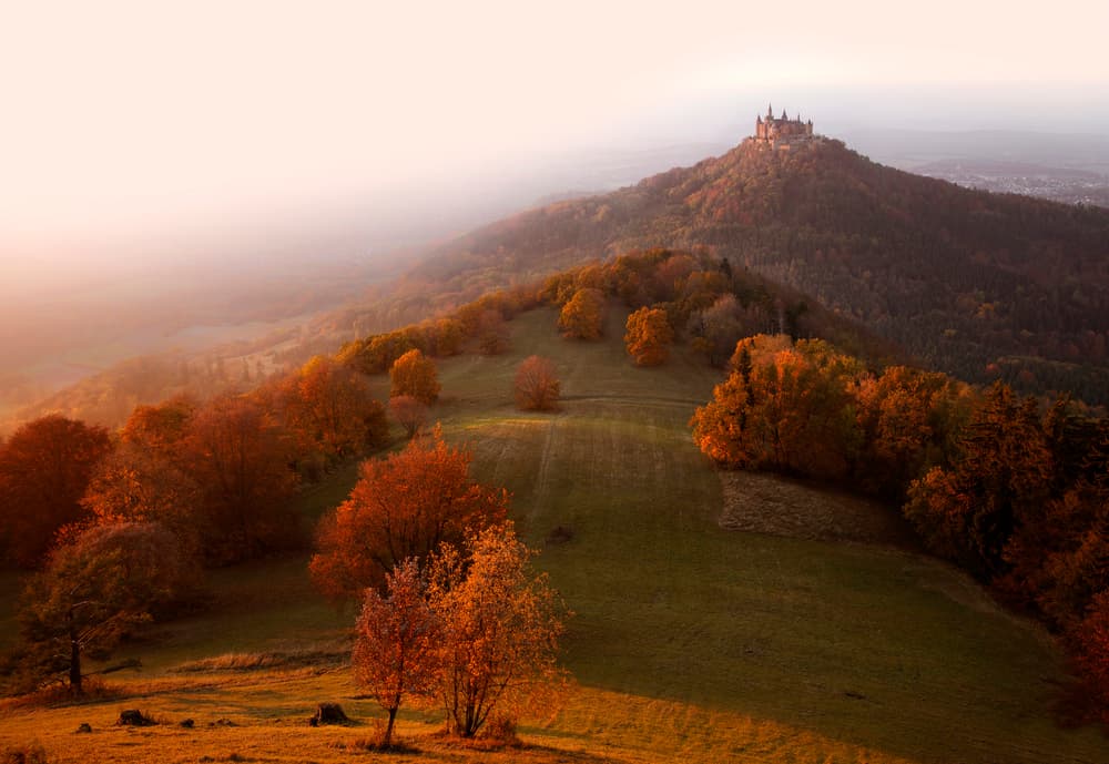 Misty Autumn Castle by Nicolas Schumacher — canvas wall art