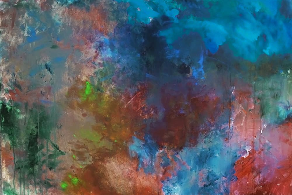 Vibrant Cosmic Swirl by Ron Halfant — canvas wall art