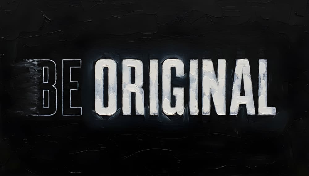 Be Original Motivational Quote by HUGO — canvas wall art