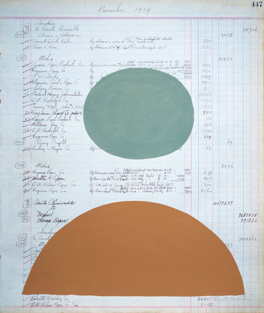 1939 Ledger Abstract by Renée Stramel — canvas wall art