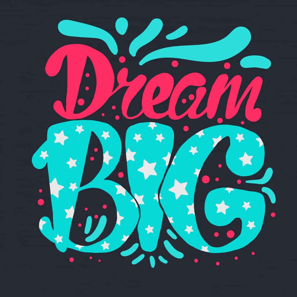 Inspirational Dream Big by Marika Barsrsind — canvas wall art