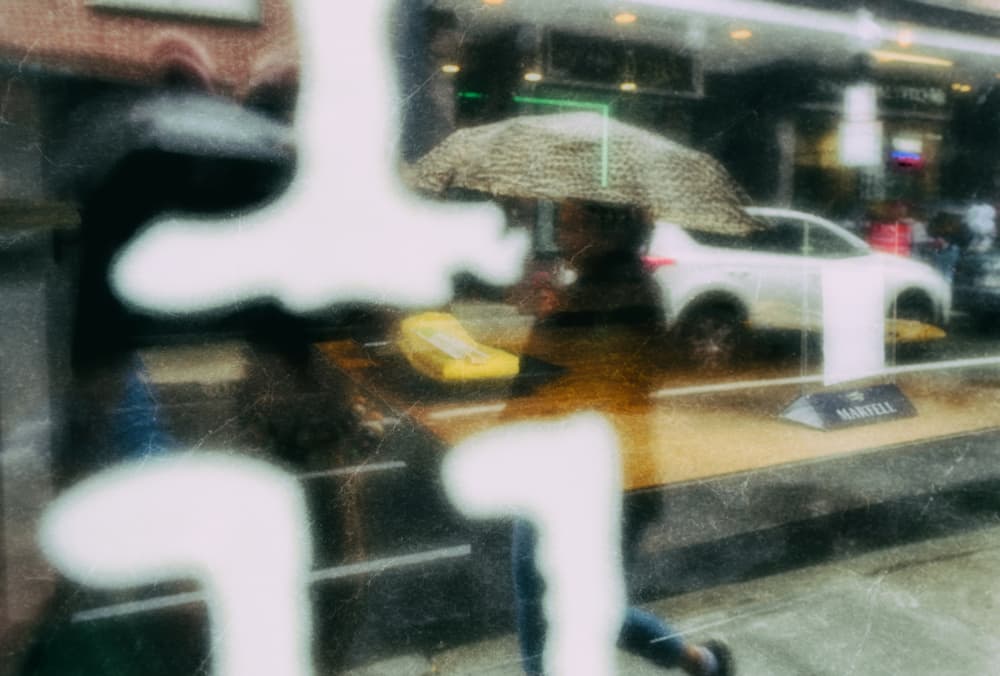 Rainy City Walk by John Hoey — canvas wall art