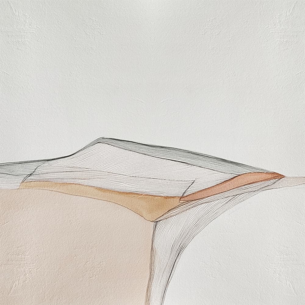Gentle Abstract Curves by Alma — canvas wall art