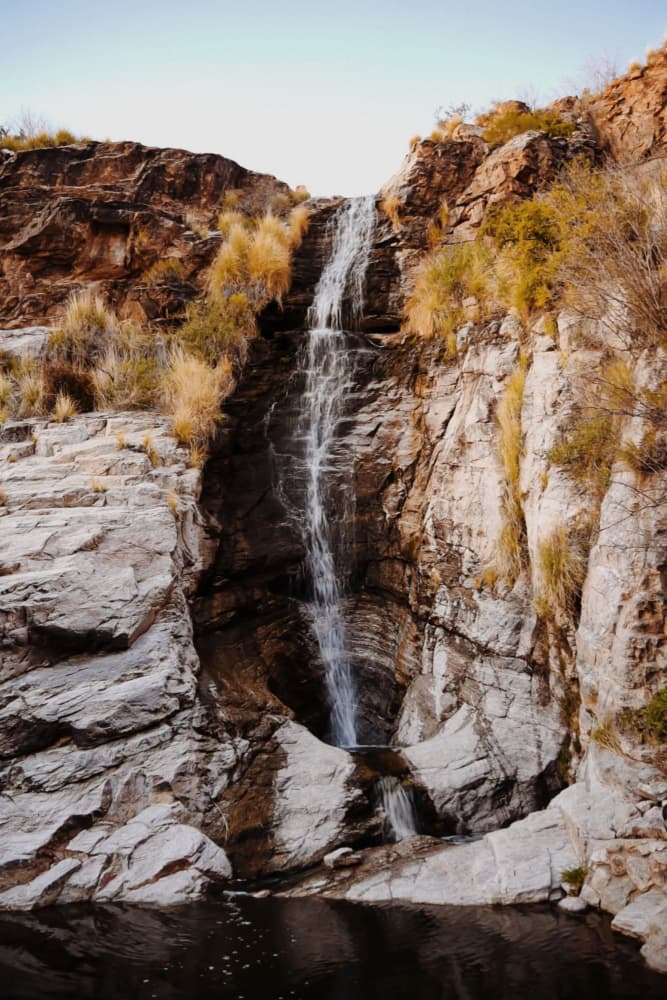 Desert Canyon Falls by Del Mundo Imagery — canvas wall art