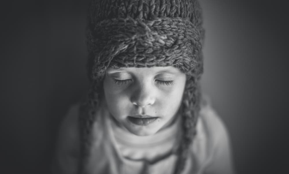 Peaceful Child Portrait by Wojciech Łączkowski — canvas wall art