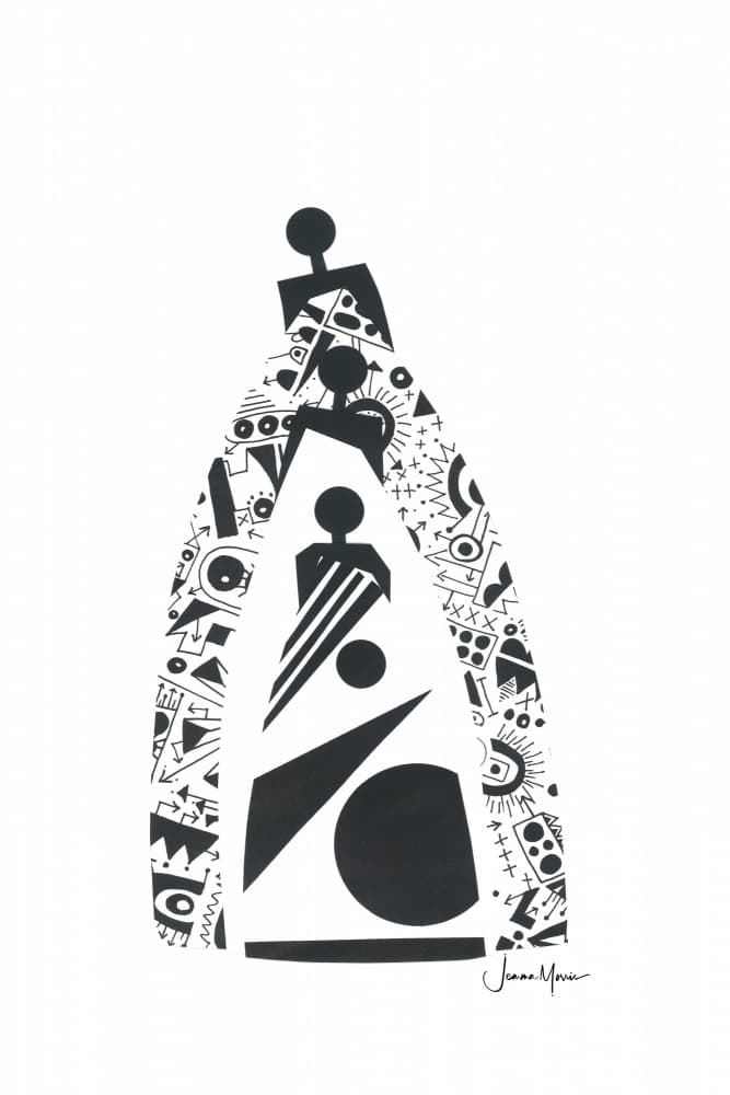Abstract Family Figures by Jemma Morris — canvas wall art