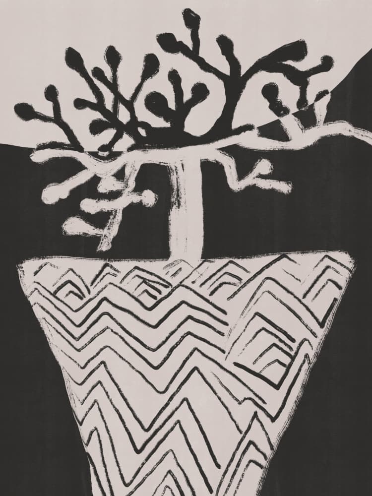 Abstract Tree Pattern by Little Dean — canvas wall art