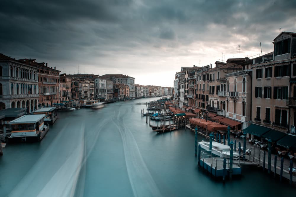 Moody Venice Grand Canal by Farid Kazamil — canvas wall art