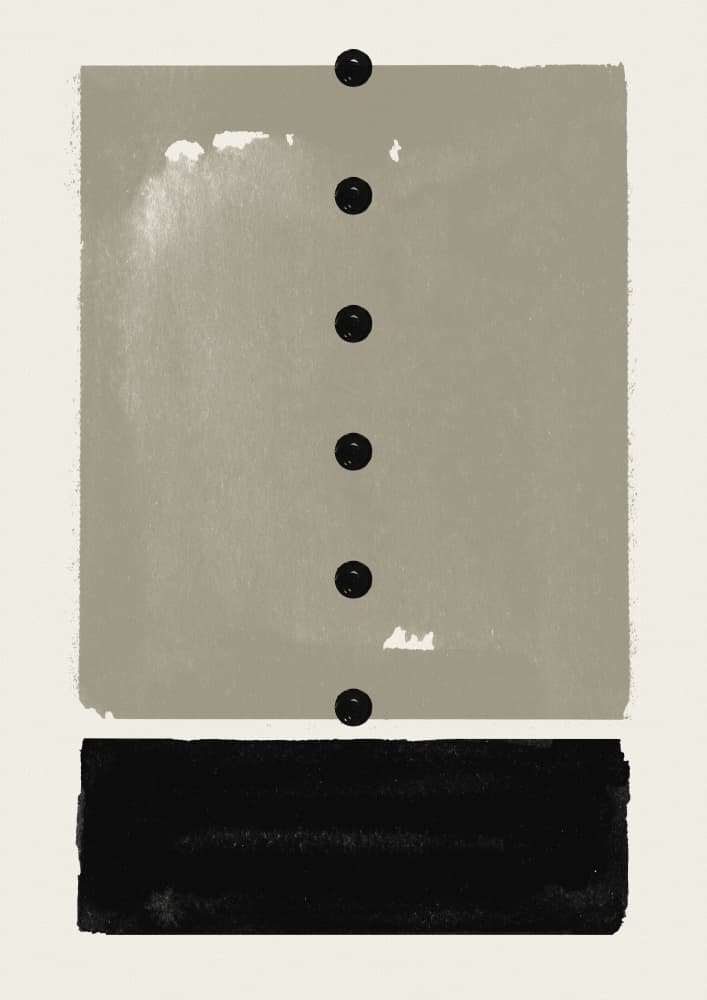Neutral Abstract Blocks by Ema Paraschiv — canvas wall art