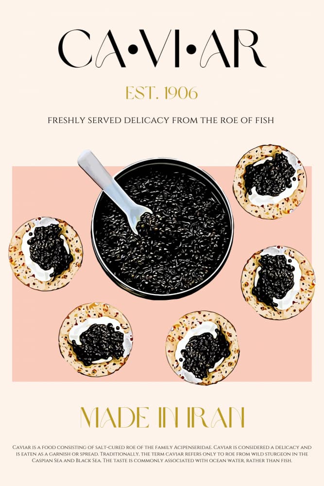 Gourmet Caviar Delights by Nazma Khokhar — canvas wall art