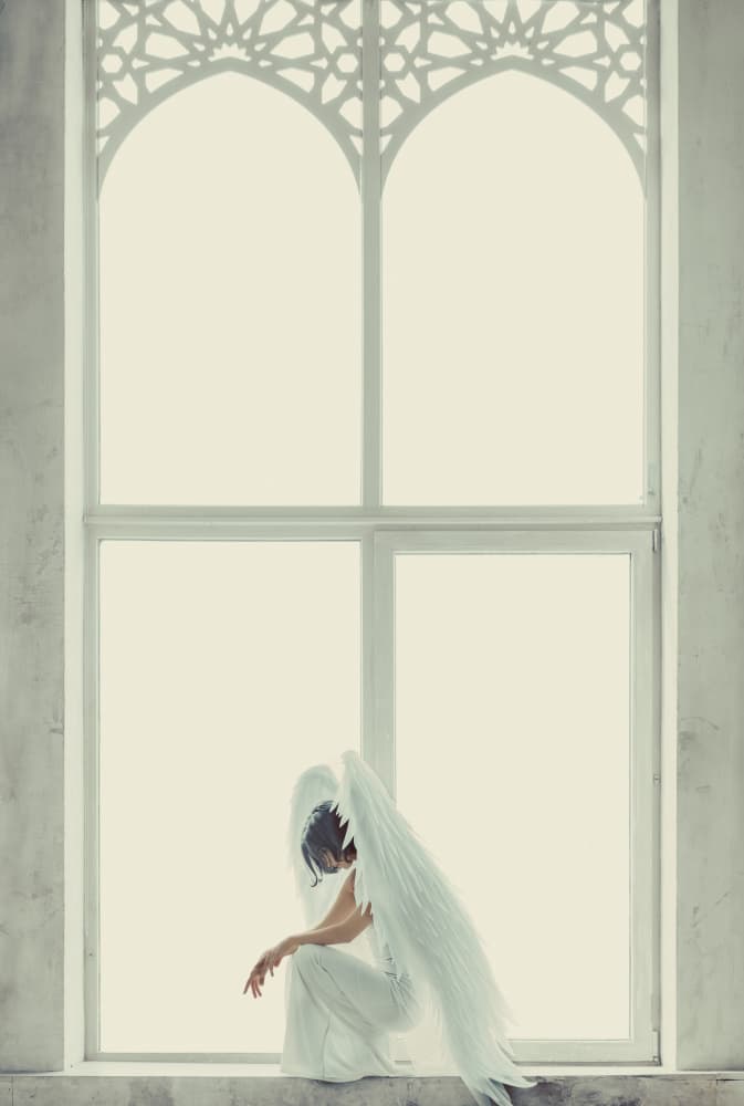 Angel in Quiet Contemplation by InTheMoment — canvas wall art