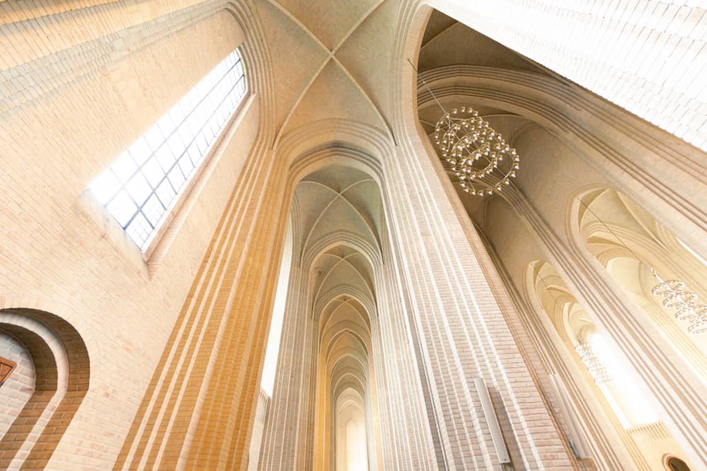 Soaring Church Interior by edengalan — canvas wall art