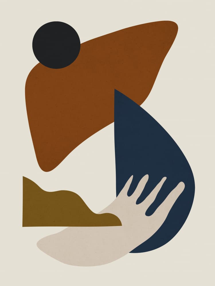 Abstract Hand Shapes by Vitor Costa — canvas wall art