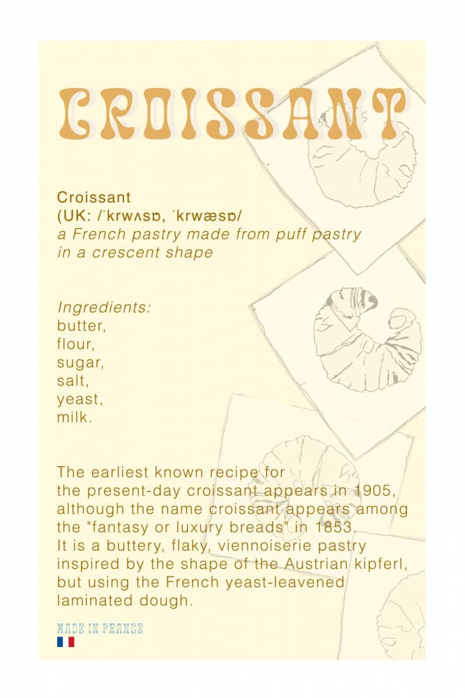 Croissant History Graphic by cartissi — canvas wall art