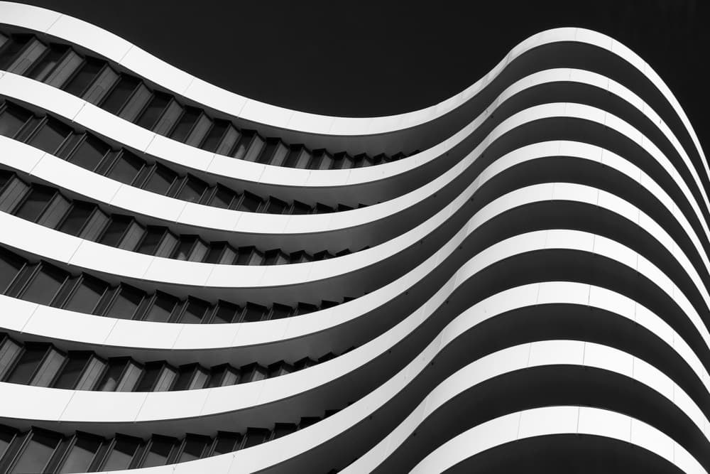 Modern Wavy Architecture by Hans-Wolfgang Hawerkamp — canvas wall art