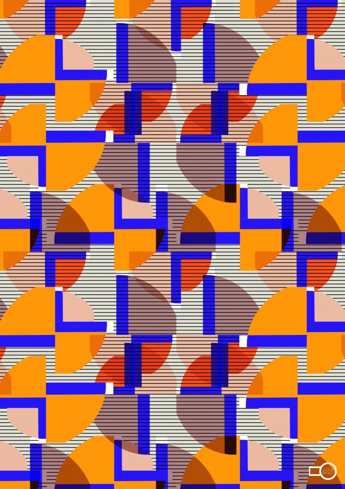 Vibrant Geometric Pattern by Leigh Bagley — canvas wall art