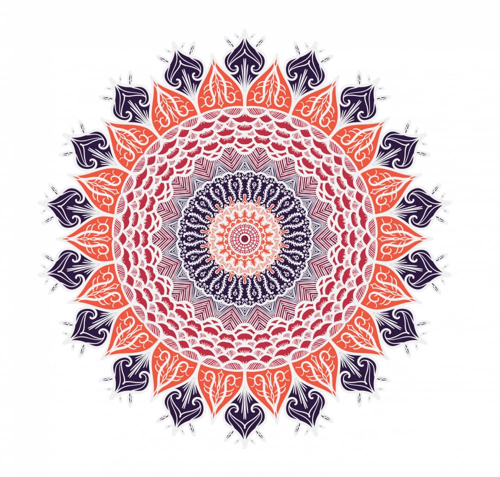 Vibrant Mandala Design by Marika Barsrsind — canvas wall art