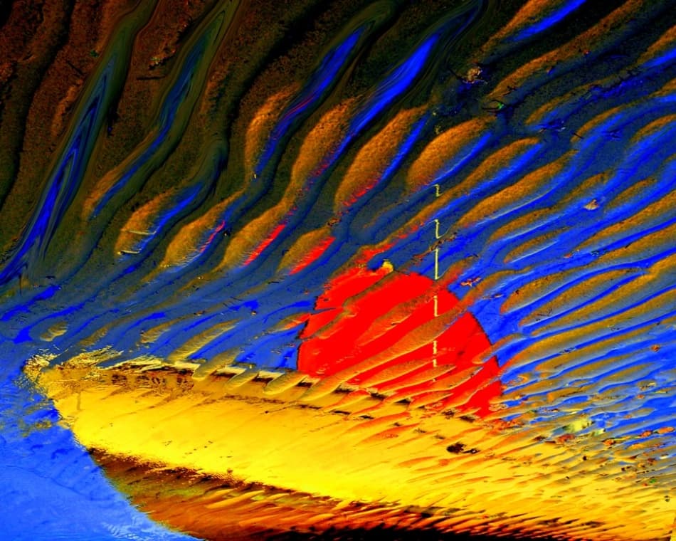 Abstract Beach Sunset by Miron Abramovici — canvas wall art