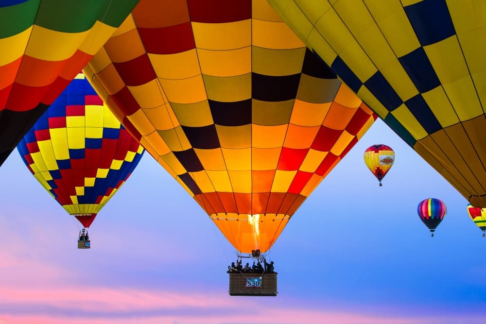Vibrant Balloon Sky by Renee Doyle — canvas wall art