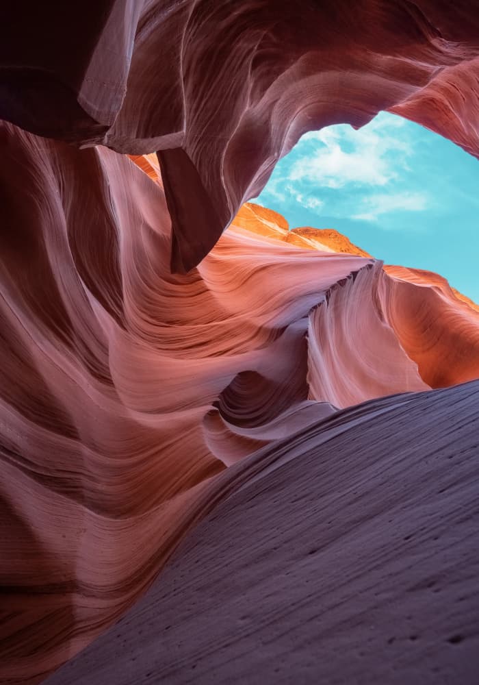 Sunlit Slot Canyon by Fadil Roze — canvas wall art