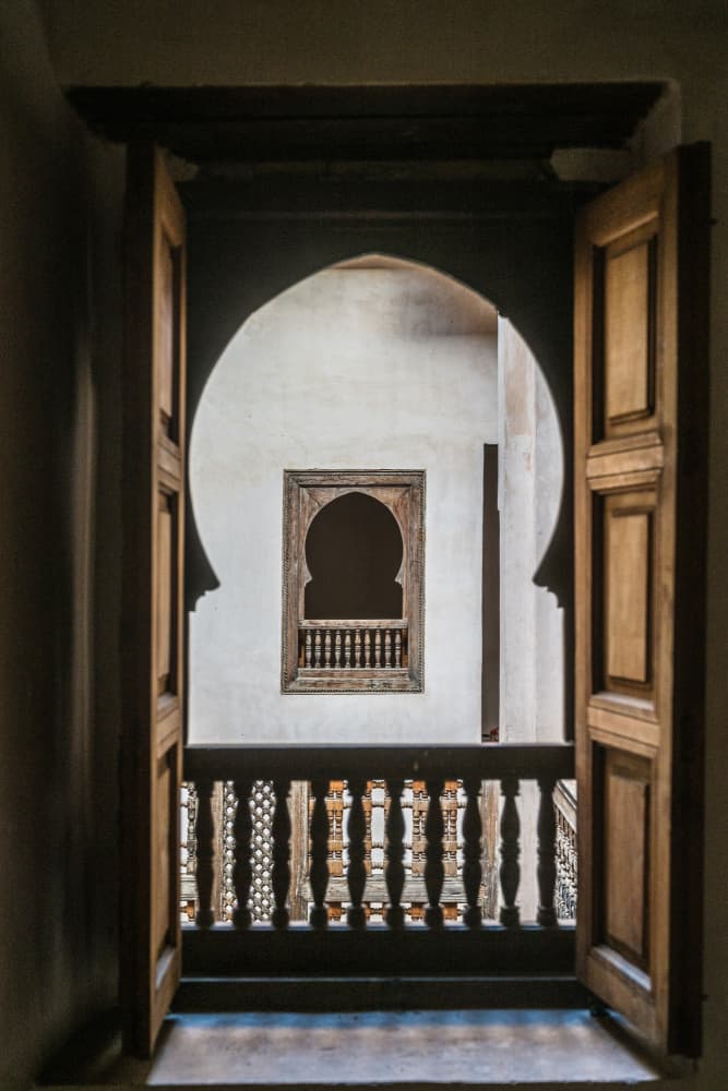 Ornate Moroccan Arch View by Photolovers — canvas wall art