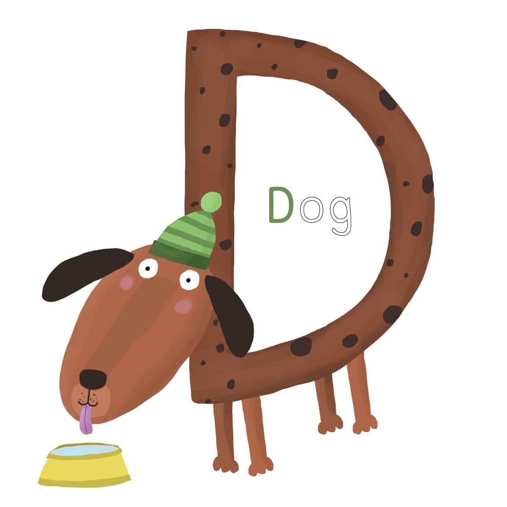 D Is For Dog by Carla Daly — canvas wall art