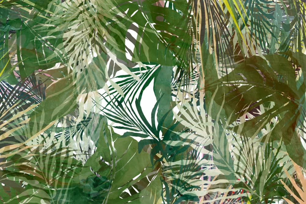 Tropical Leaf Pattern by cartissi — canvas wall art