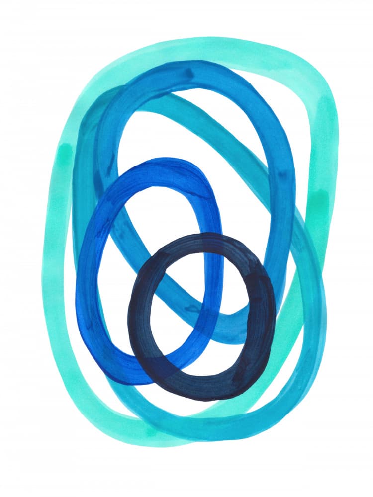 Modern Ocean Loops by Ejaaz Haniff — canvas wall art