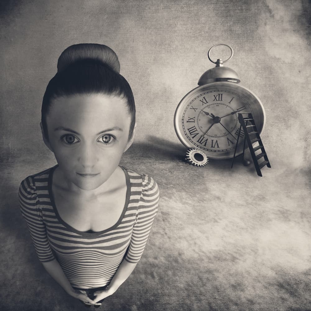 Surreal Woman and Time by Roland Helerand — canvas wall art