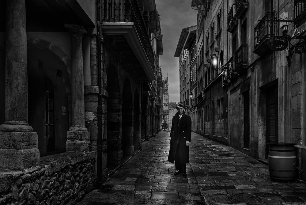 Mysterious Man Old City by Jose C. Lobato — canvas wall art