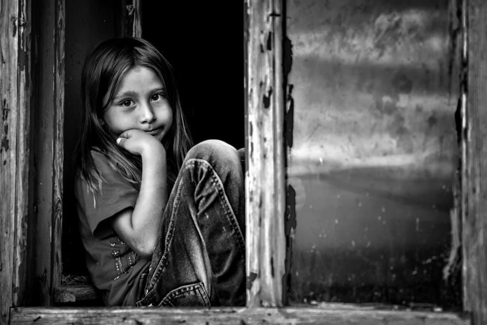 Pensive Girl at Window by Ayhan Senbayrak — canvas wall art