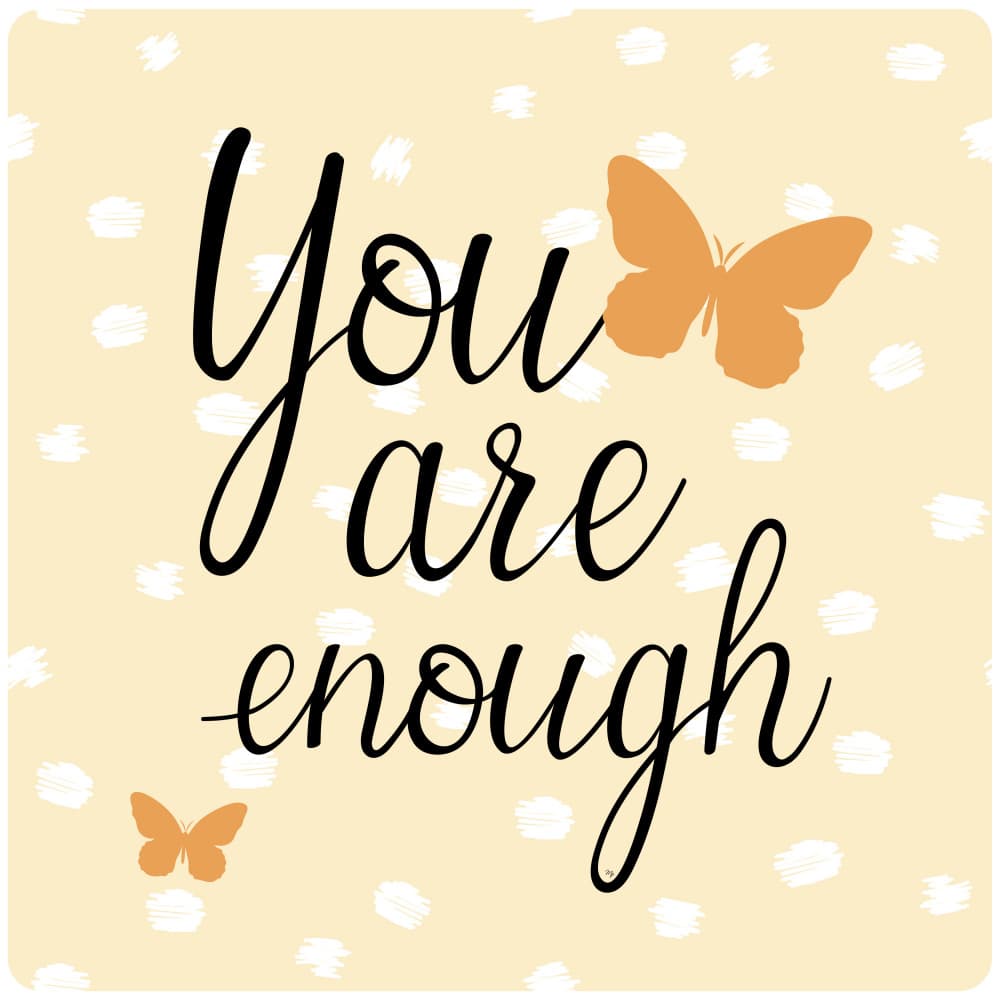 You Are Enough Butterflies by Martina — canvas wall art