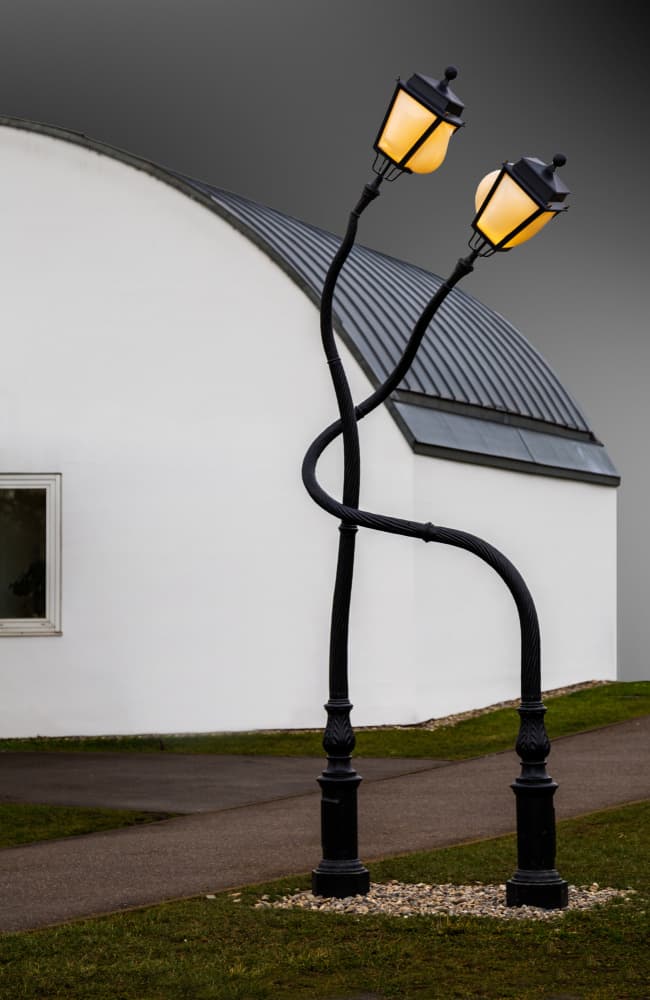 Dancing Street Lamps by Urs Zimmermann — canvas wall art