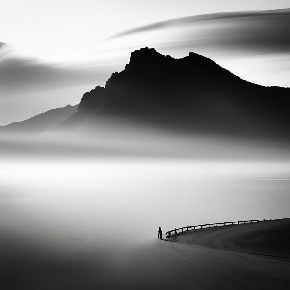 Misty Mountain Road by INCOGNITO — canvas wall art
