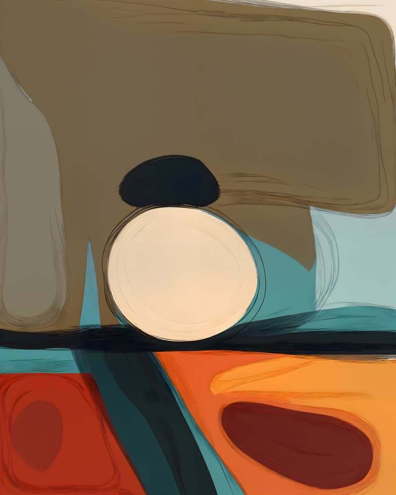 Abstract Earthy Shapes by Uma Gokhale — canvas wall art