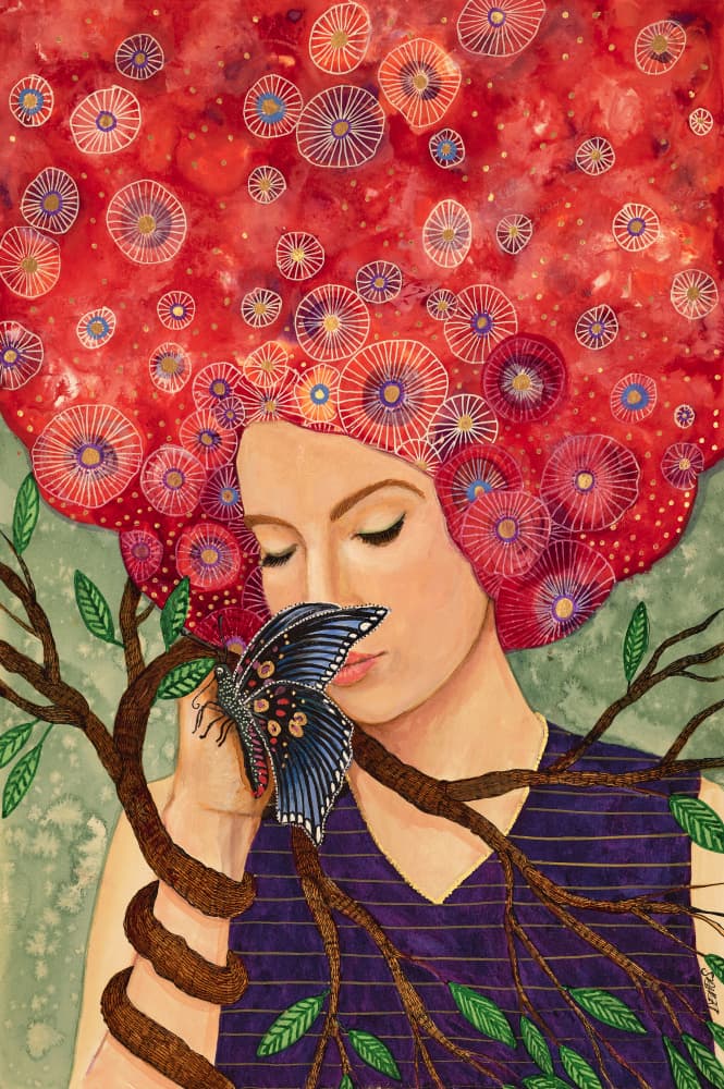 Gentle Butterfly Connection by Sylvie Demers — canvas wall art
