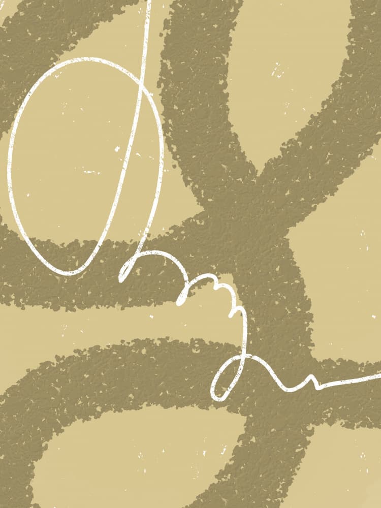 Organic Abstract Lines by Yuli Saputra — canvas wall art