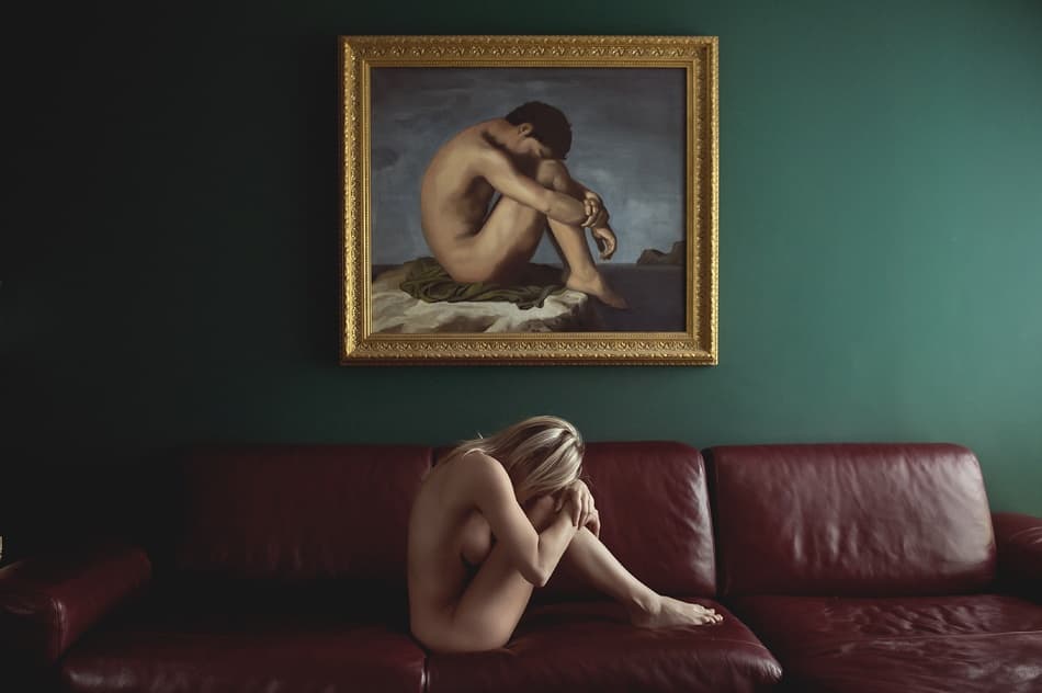 Fetal Pose Reflection by Stefano Miserini — canvas wall art