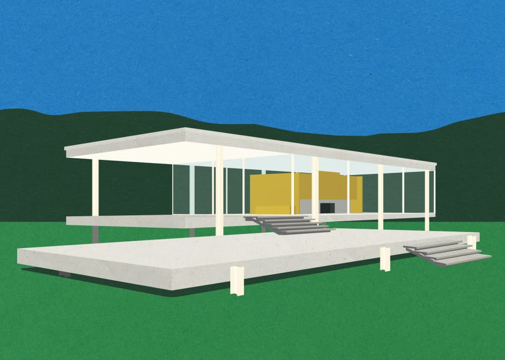 Ludwig Mies Van Der Rohe Farnsworth House by Rosi Feist — canvas wall art